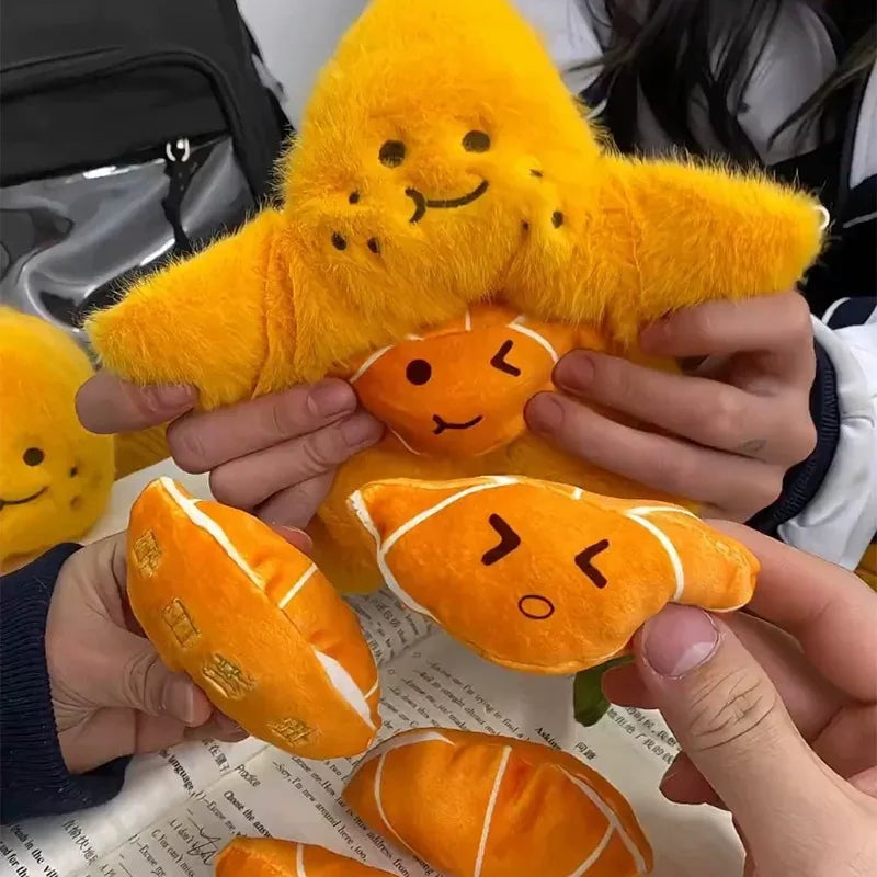 Peelable Orange Plushie Keychain, 4" | 11 cm — image 3