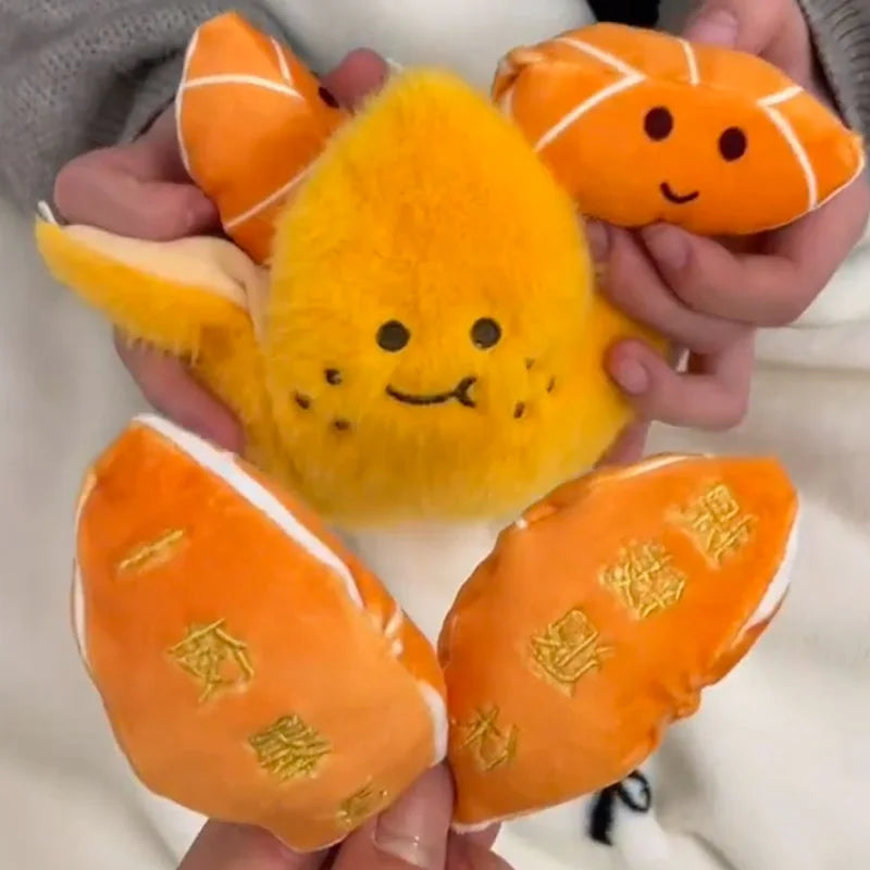 Peelable Orange Plushie Keychain, 4" | 11 cm — image 5