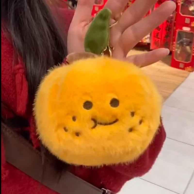 Peelable Orange Plushie Keychain, 4" | 11 cm — image 6