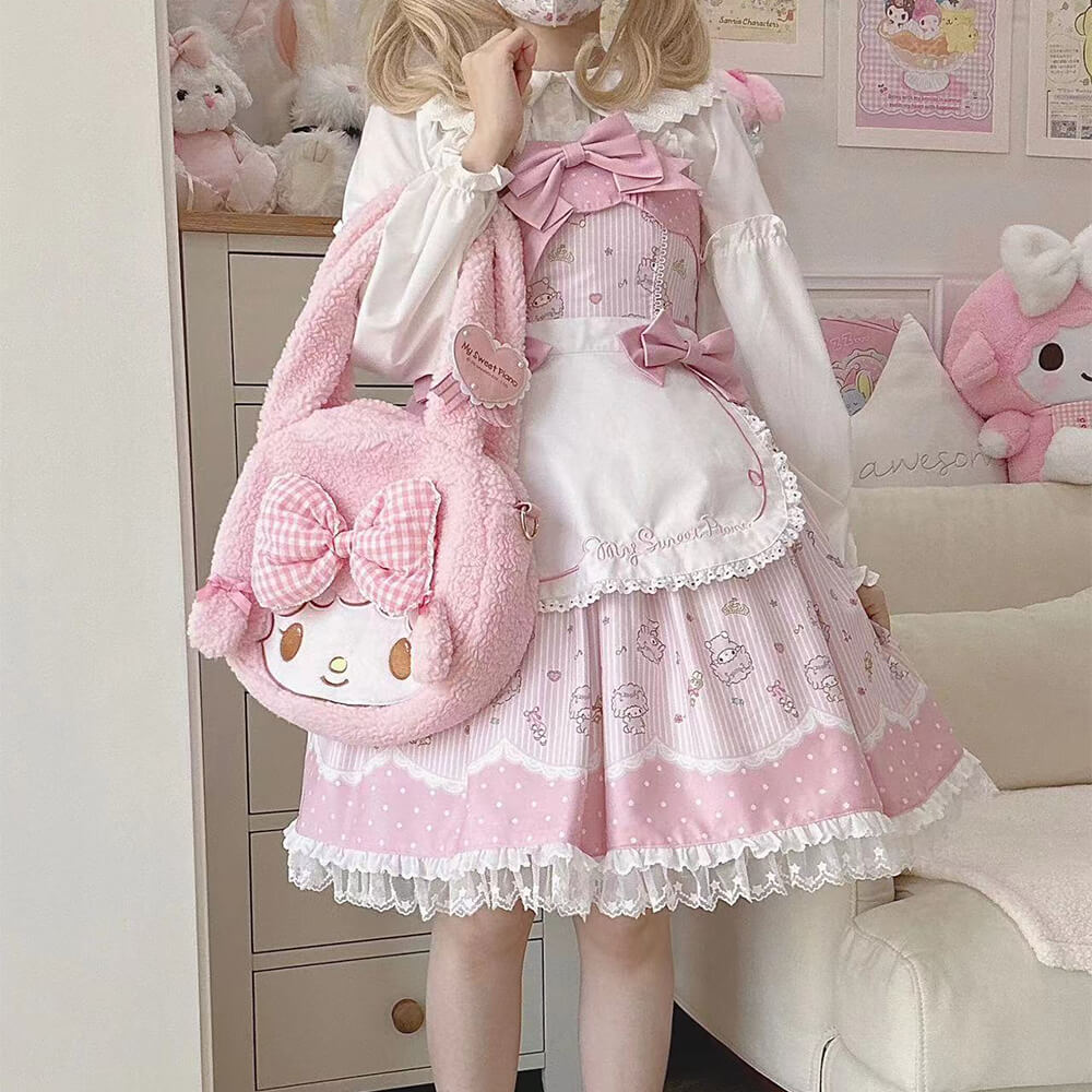 My Sweet Piano Face Lambwool Plush Bag — image 6