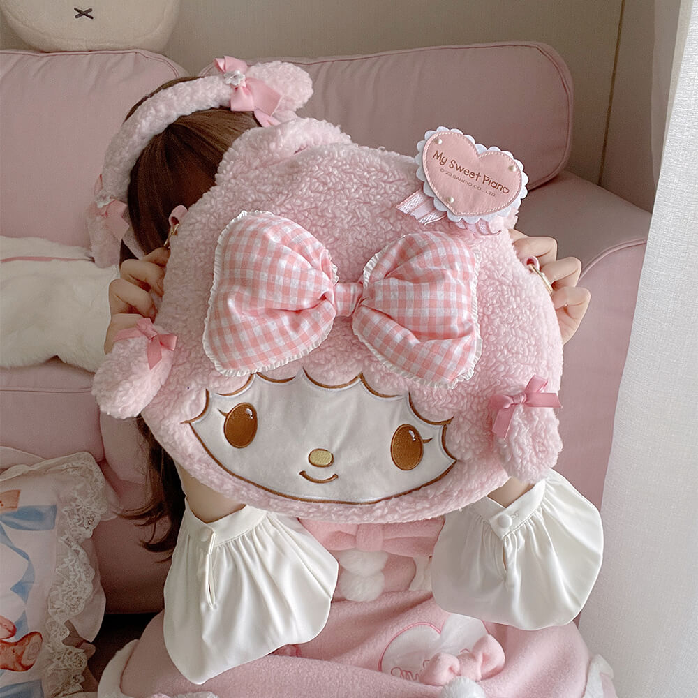 My Sweet Piano Face Lambwool Plush Bag — image 4