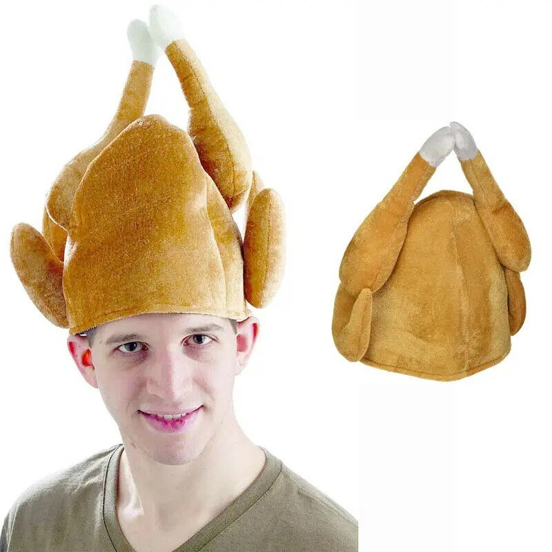 Plush Roasted Turkey Hat, 10" | 25 cm — image 2
