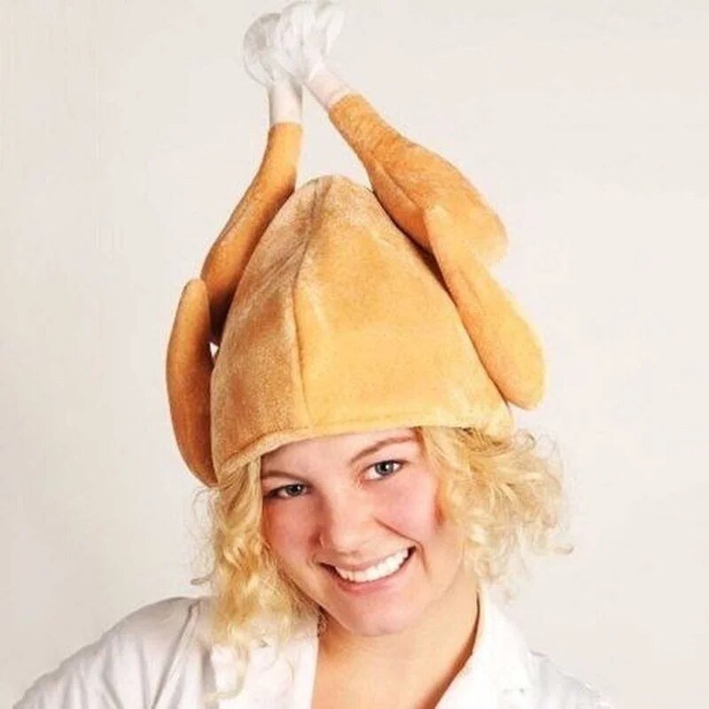 Plush Roasted Turkey Hat, 10" | 25 cm — image 3