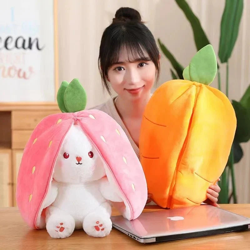Plushie 2-in-1 Bunny Hiding in Fruit, Six Fruits, 7-10" | 18-25 cm — image 1