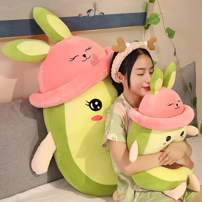 Plushie Jumbo Rabbit Avocado with Pink Hat, 31" | 80 cm — image 4