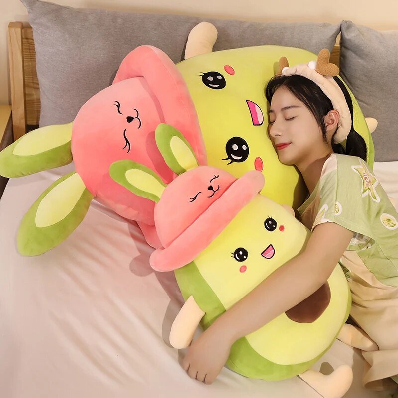 Plushie Jumbo Rabbit Avocado with Pink Hat, 31" | 80 cm — image 6