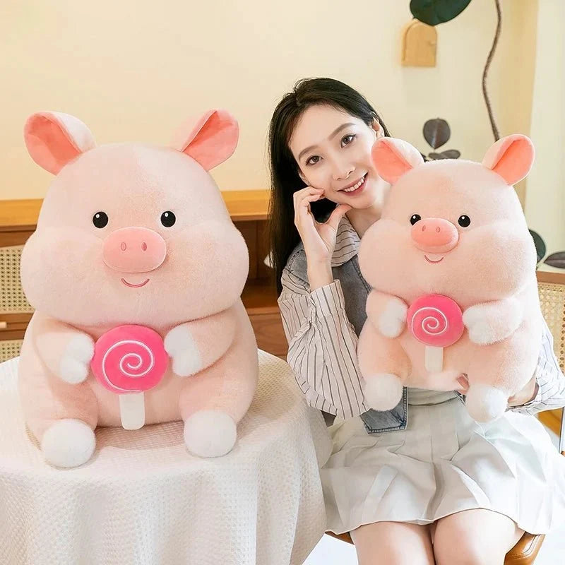 Plushie Lollipop-Holding Pig Plushie, 8-20" | 21-50 cm — image 3