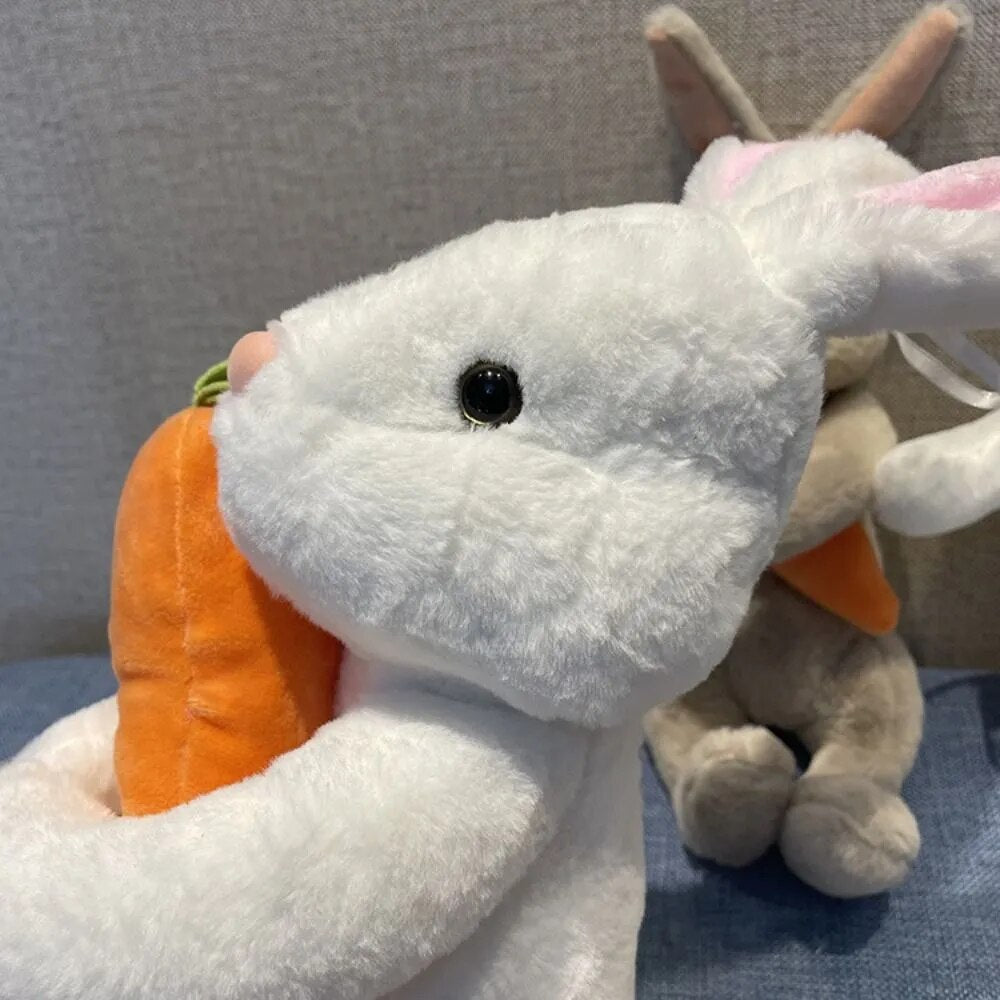 Plushie Rabbit Holding a Carrot, Two Colors, 8" | 20 cm — image 7