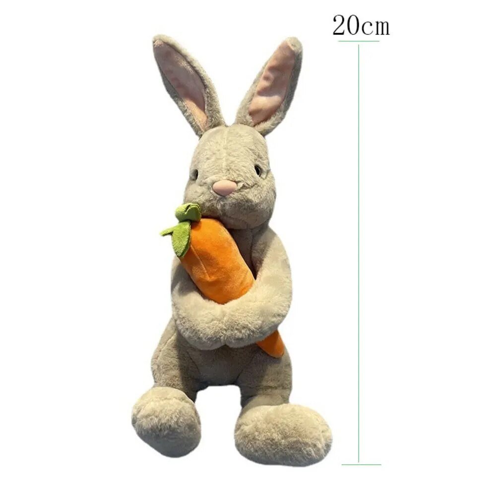 Plushie Rabbit Holding a Carrot, Two Colors, 8" | 20 cm — image 8