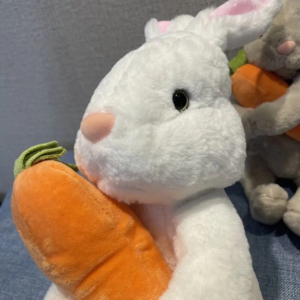 Plushie Rabbit Holding a Carrot, Two Colors, 8" | 20 cm — image 9