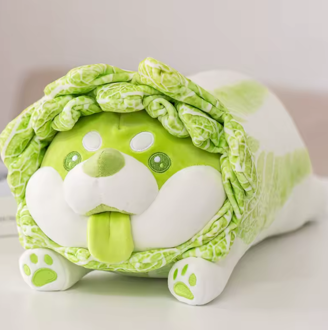 Cabbage Shiba Inu Plushie – Dog in a Cabbage Costume, 9-22" | 22-55 cm — image 6