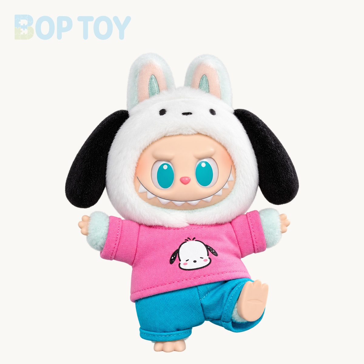 POP MART Labubu The Monsters x Hello Kitty and Friends Vinyl Plush Pendant Blind Box — Pochacco option