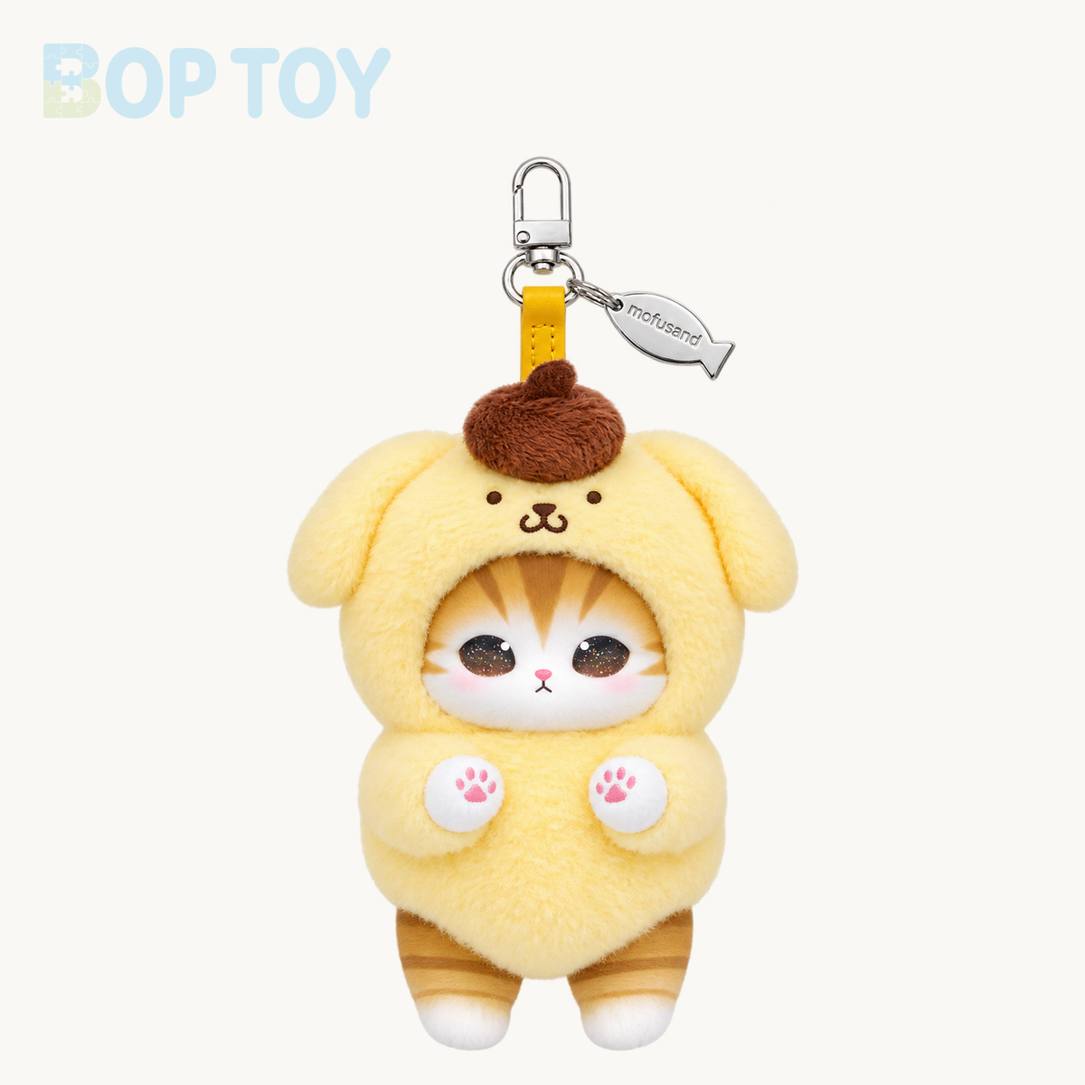Mofusand X Sanrio Kiramekko Fluffy Kittens Vinyl Keychain Blind Box — Pompompurin option