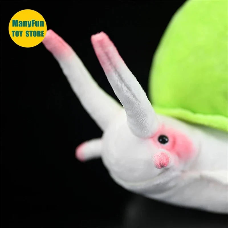 Realistic Green Land Snail Plushie, 10" | 25 cm — image 2