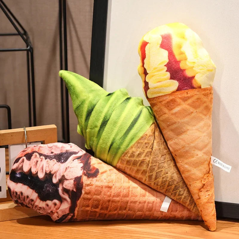 Realistic Ice Cream Throw Pillow, 8 Flavors, 8-20" | 20-50 cm — image 2