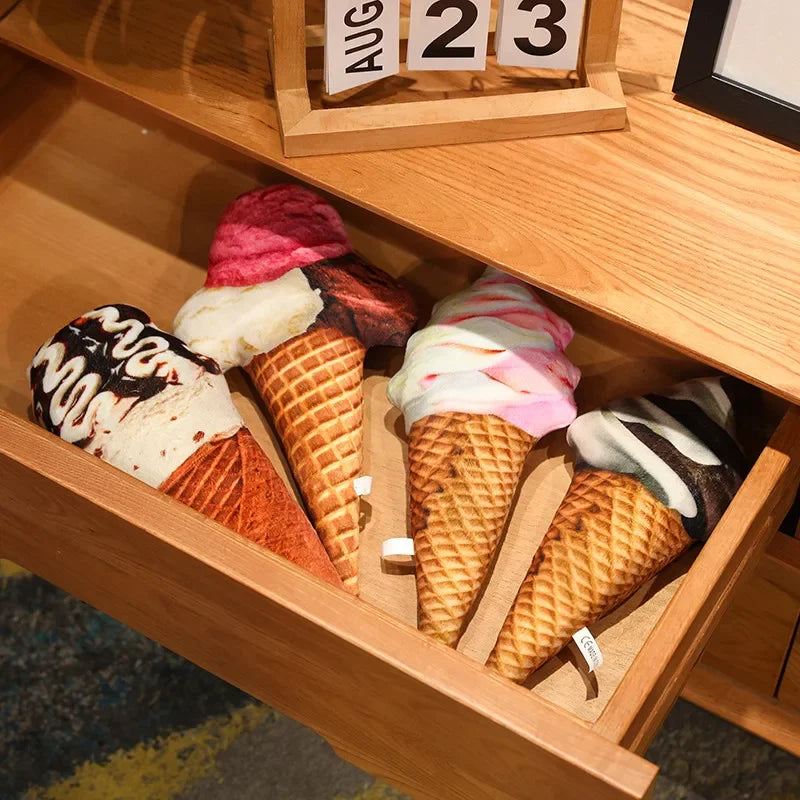 Realistic Ice Cream Throw Pillow, 8 Flavors, 8-20" | 20-50 cm — image 3
