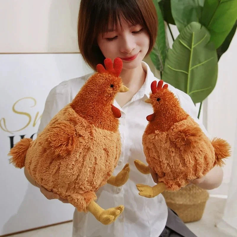 Realistic Sitting Chicken Plushie, 3 Sizes, 9-18" | 23-45 cm — image 2