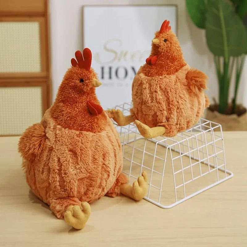 Realistic Sitting Chicken Plushie, 3 Sizes, 9-18" | 23-45 cm — image 3