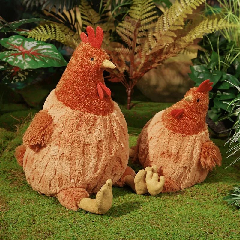 Realistic Sitting Chicken Plushie, 3 Sizes, 9-18" | 23-45 cm — image 4