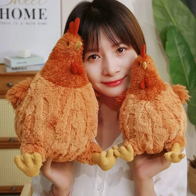 Realistic Sitting Chicken Plushie, 3 Sizes, 9-18" | 23-45 cm — image 6