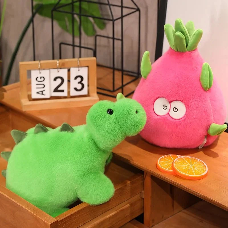 Reversible Dragon Fruit and Dinosaur Plushie – 2-in-1 Plush Toy — image 8