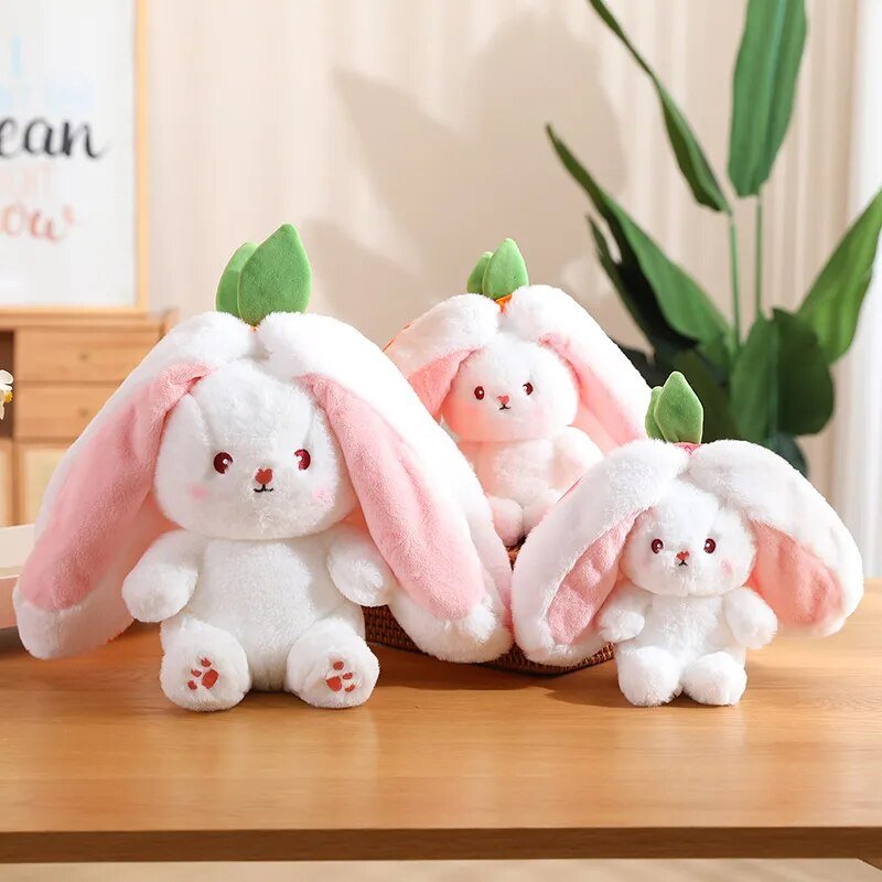 Reversible Rabbit Stuffed Animal in a Strawberry or Carrot, 7-14" | 18-35 cm — image 10