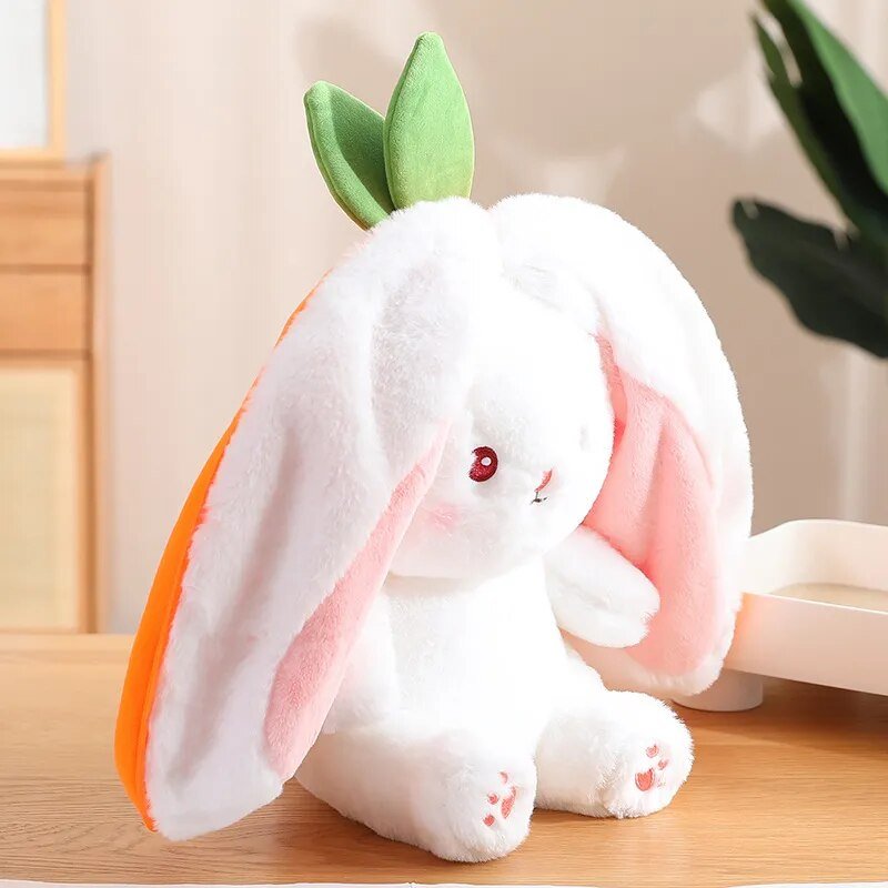 Reversible Rabbit Stuffed Animal in a Strawberry or Carrot, 7-14" | 18-35 cm — image 3