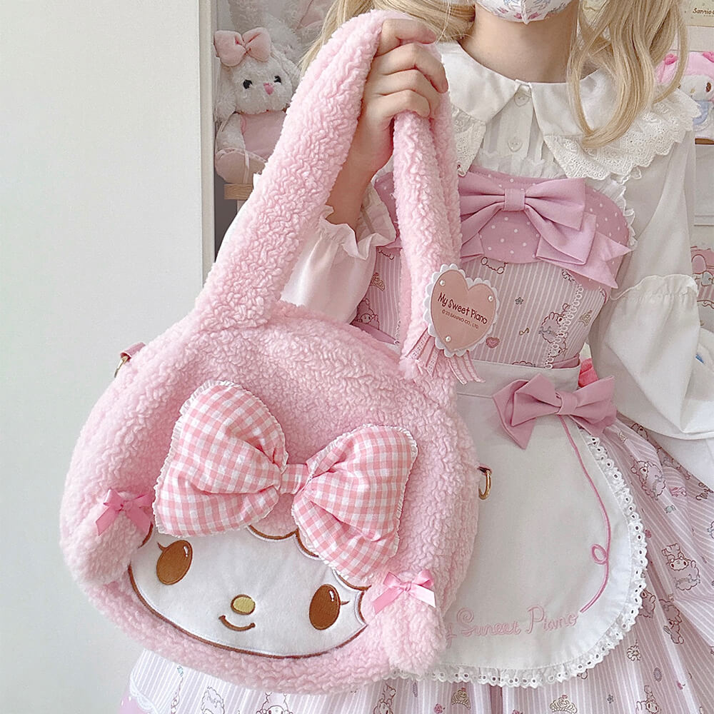 My Sweet Piano Face Lambwool Plush Bag — image 5
