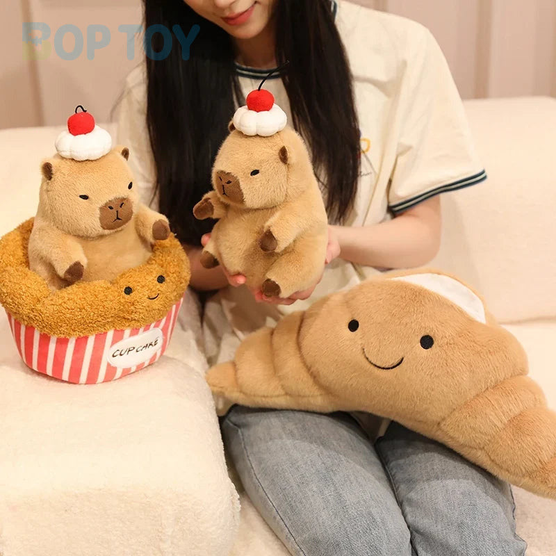 Ice Cream Capybara Plush Toy - Soft Dessert Animal & Nest, 8-13" | 20-33 cm — image 2