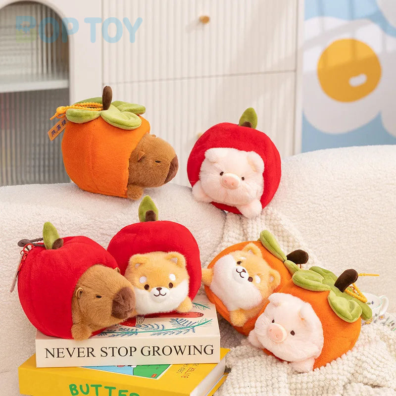 Fruit Nest Plush Toy - Mini Animal-in-Fruit Doll, 6" | 15 cm — image 2