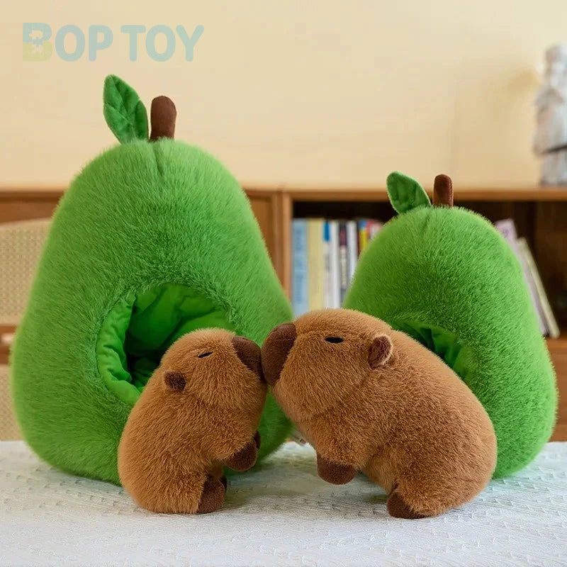 Fluffy Avocado Capybara Plushie — image 3
