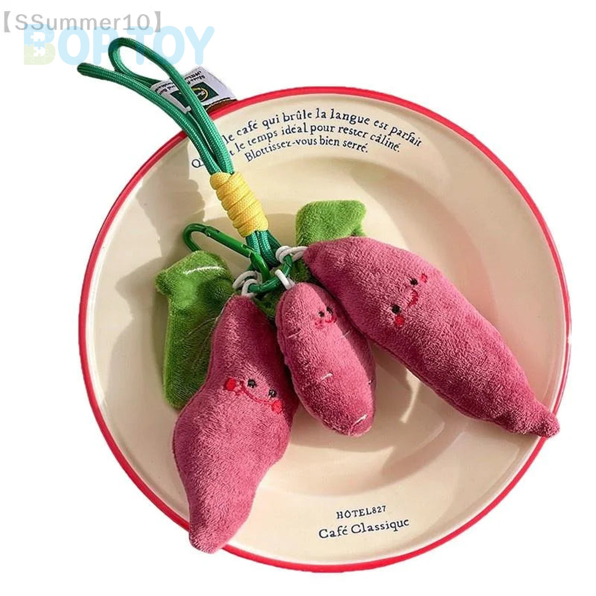 Purple Sweet Potato Plush Keychain | Cute Stuffed Vegetable Pendant — image 5