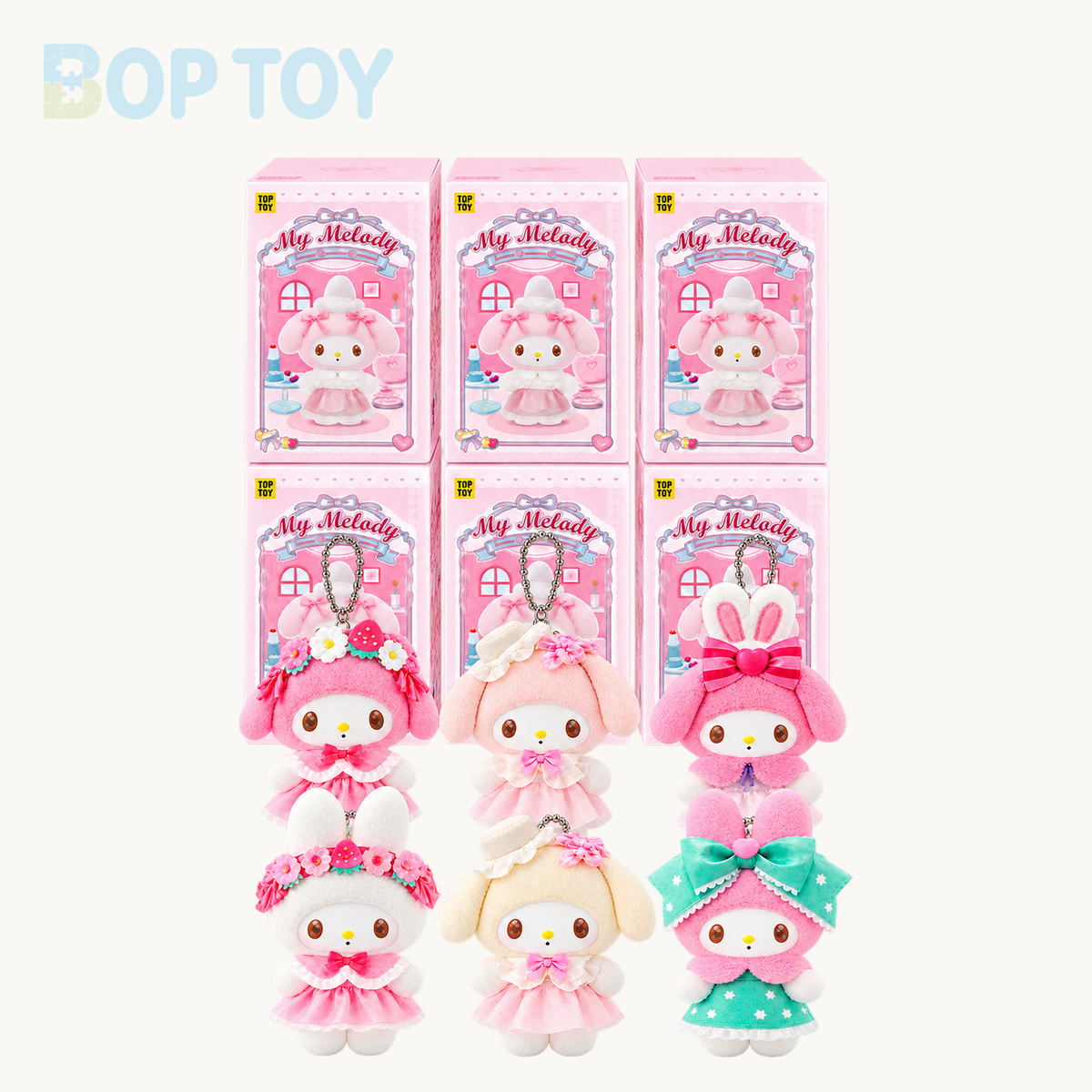 My Melody Sweet Dreams Boudoir Series Plush Blind Box — Whole set of 6 variant