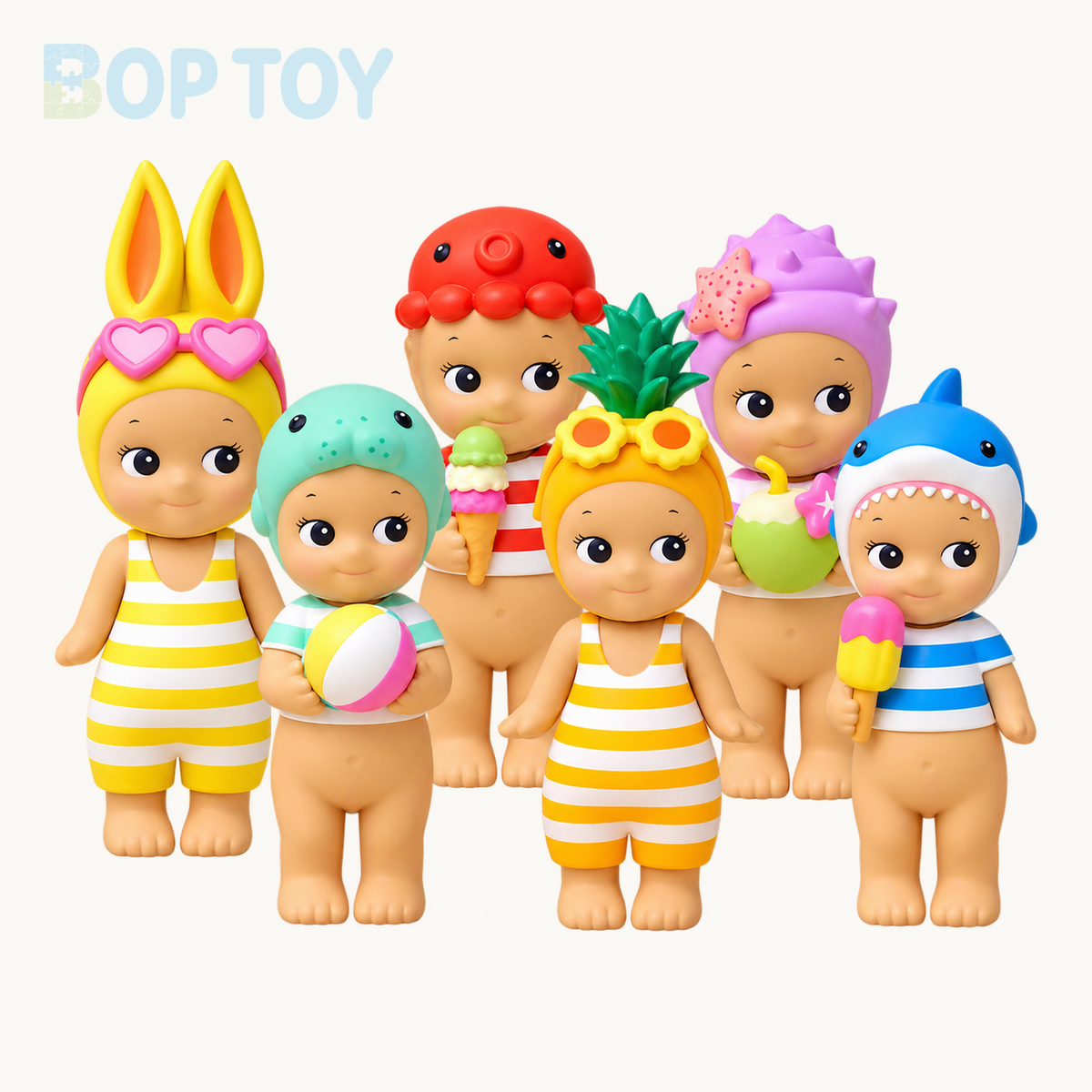 Sonny Angel Summer Vacation Series Sun-Kissed Style Figure Blind Box — Whole set of 6 variant