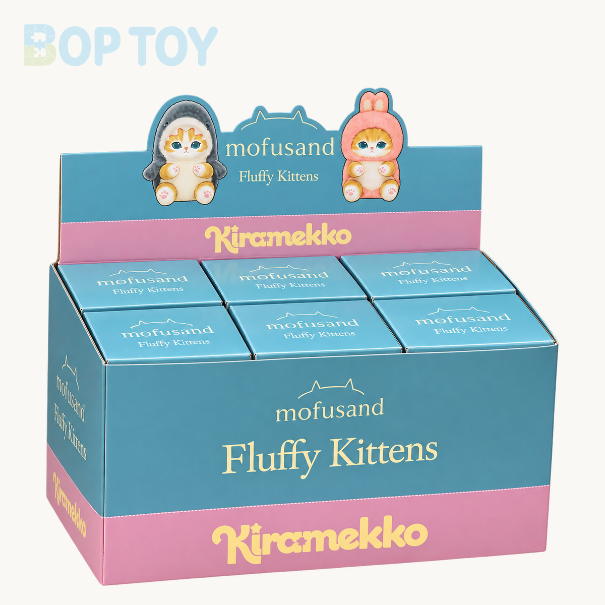 Mofusand Kiramekko Fluffy Kittens Vinyl Keychain Blind Box — Whole Set of 6 option