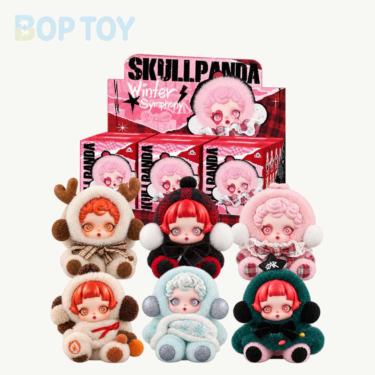 POP MART SKULLPANDA Winter Symphony Series Plush Blindbox — Whole set of 6 variant