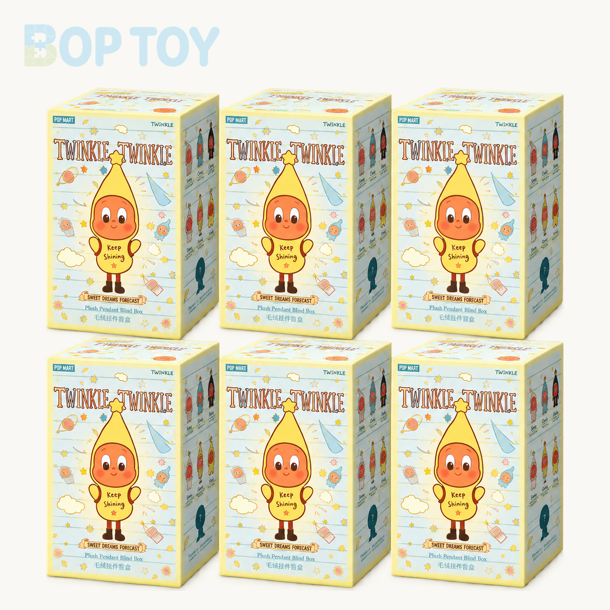 POP MART Twinkle Twinkle Sweet Dreams Forecast Series-Plush Pendant Blind Box — Whole set of 6 option