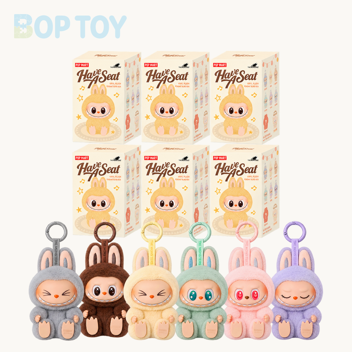POP MART Labubu Have a Seat Vinyl Plush Blindbox — Whole Set of 6 option