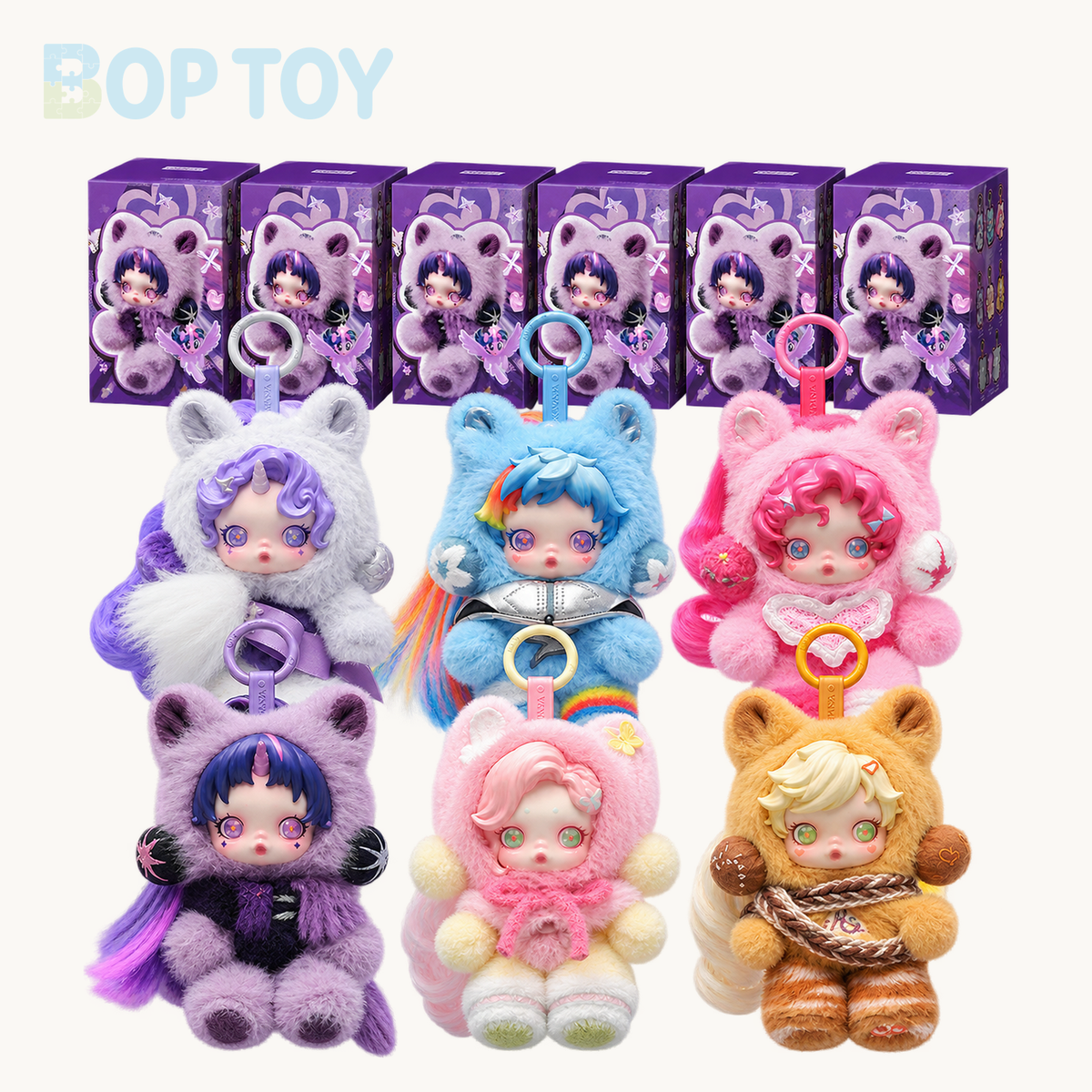 POP MART SKULLPANDA × My Little Pony Series Plush Pendant Blindbox — Whole set of 6 option