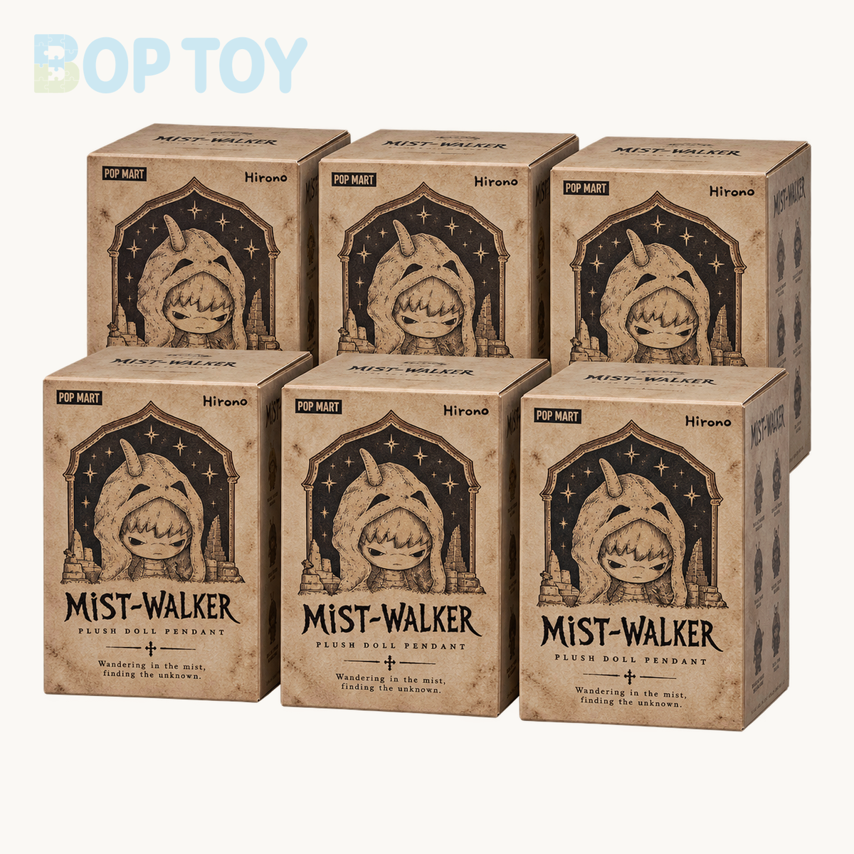 POP MART Hirono Mist-Walker Series-Plush Doll Pendant Blind Box — Whole set of 6 option