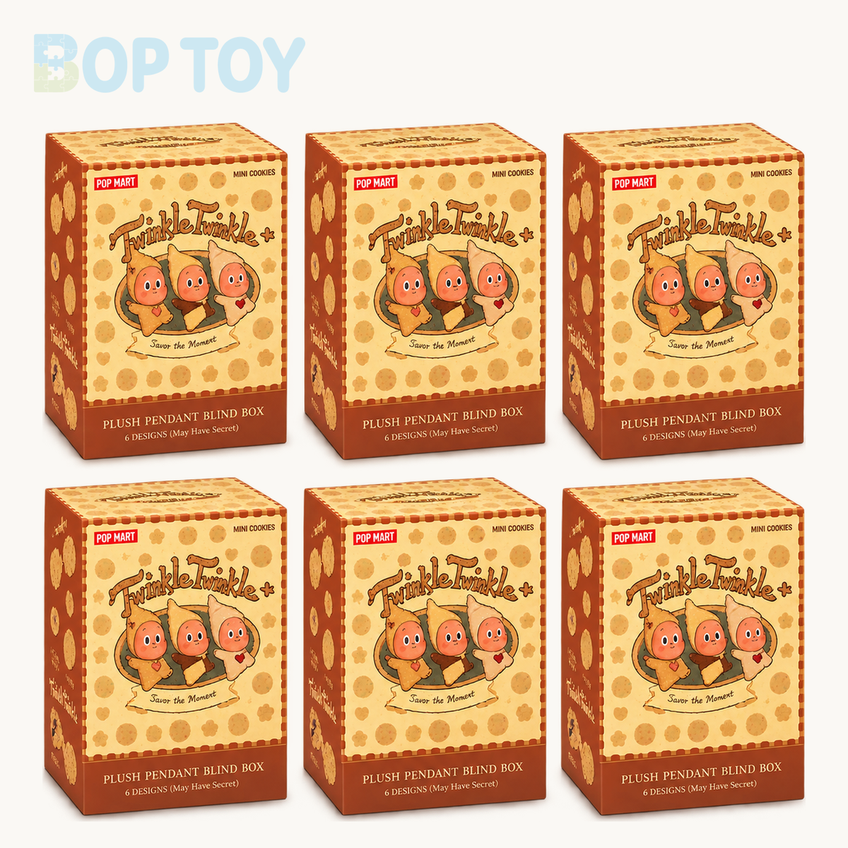 POP MART Twinkle Twinkle Savor the Moment Mini Cookies Plush Pendant Blind Box — Whole set of 6 option