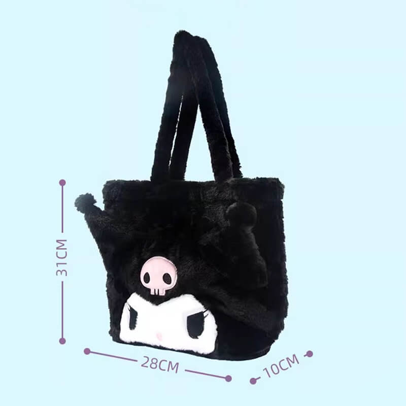 Kuromi Face Large Capacity Plushie Tote — image 6