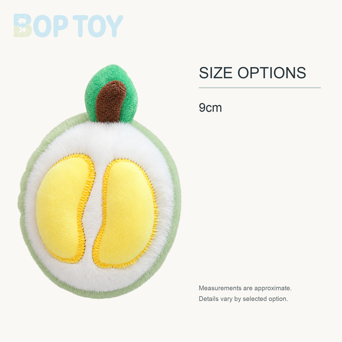 Simulation Fruits & Vegetables Plush Pendant Set | 18 Styles, 9 cm Each approximate size options: 9cm