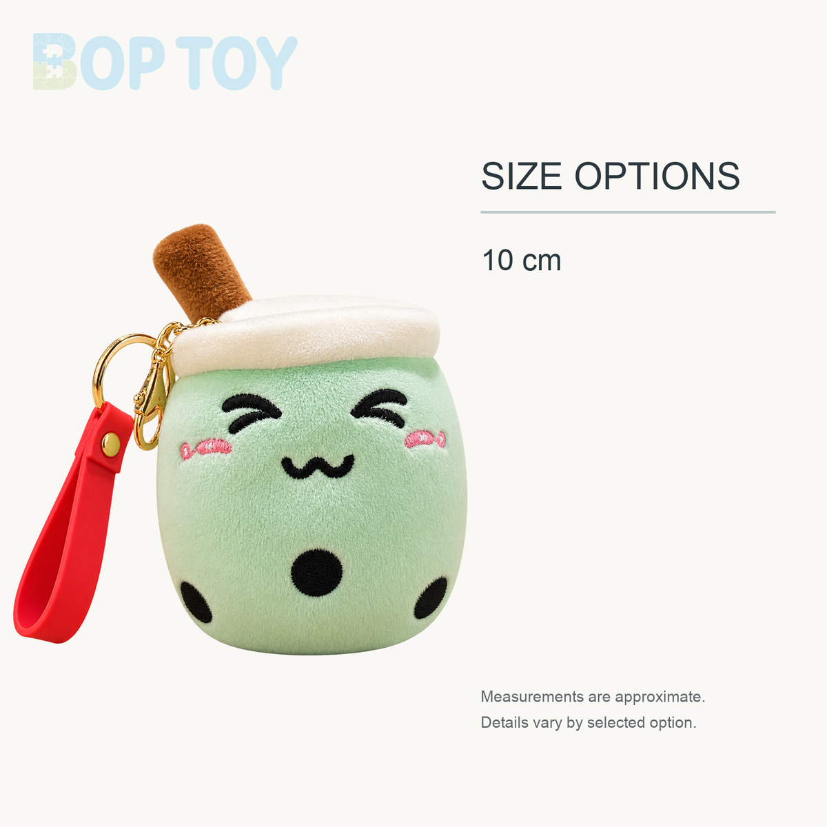Plushie Bubble Tea Keychain, 12 Varieties, 4" | 10 cm approximate size options: 10 cm