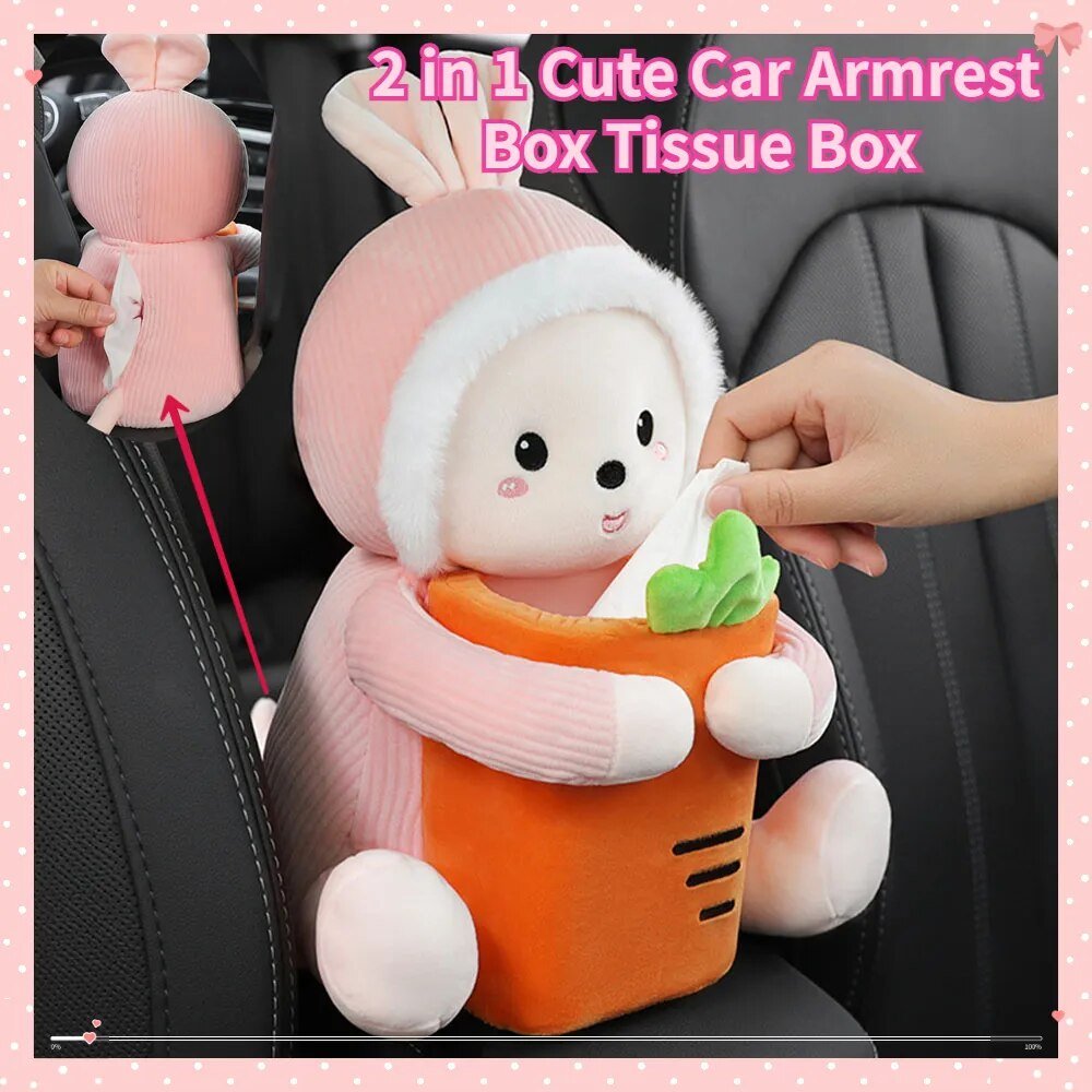 Stuffed Animal Car Tissue Holder/Trash Can, Four Styles, 16" | 40 cm — image 1