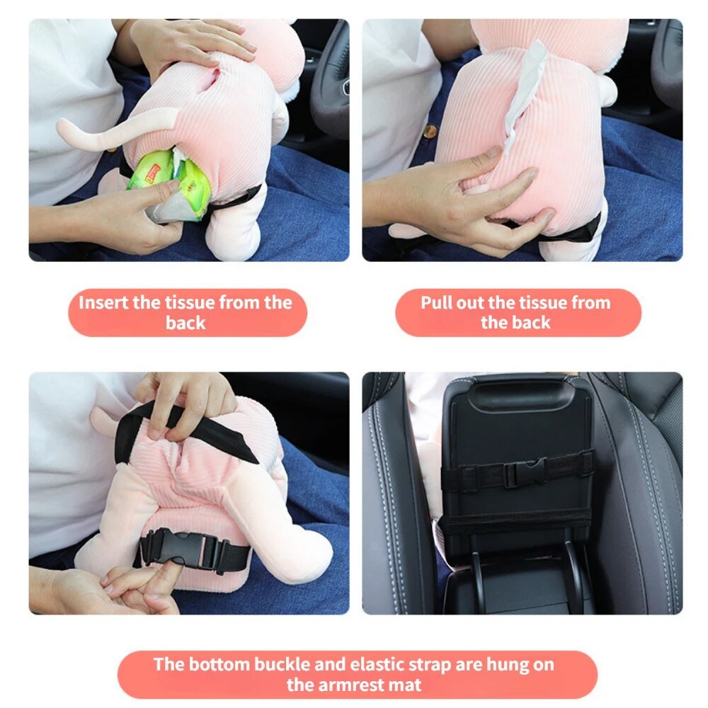 Stuffed Animal Car Tissue Holder/Trash Can, Four Styles, 16" | 40 cm — image 5