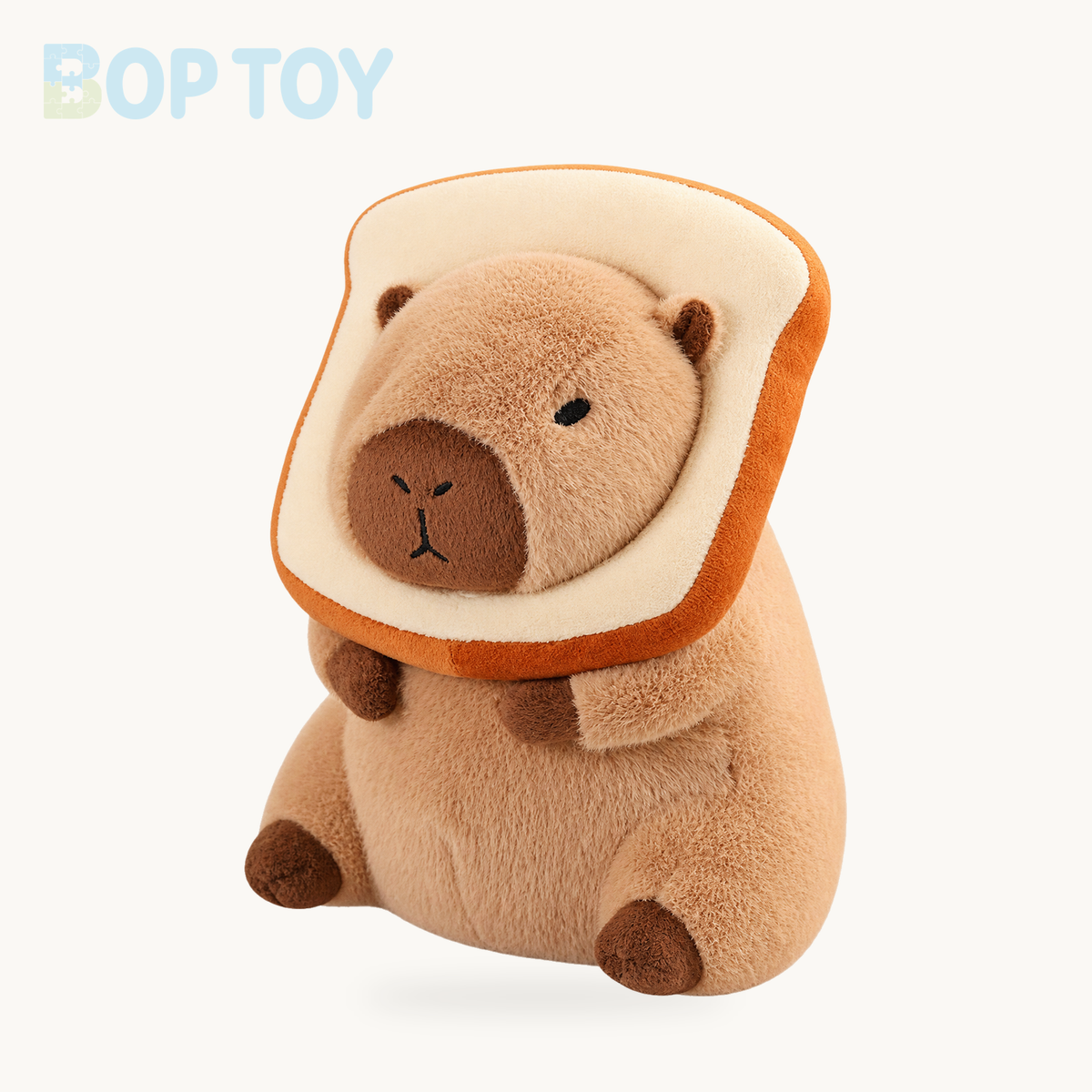 Baby Kawaii Capybara Dress-up Plushies – Bread / 12in / 30cm, Bread / 16in / 40cm