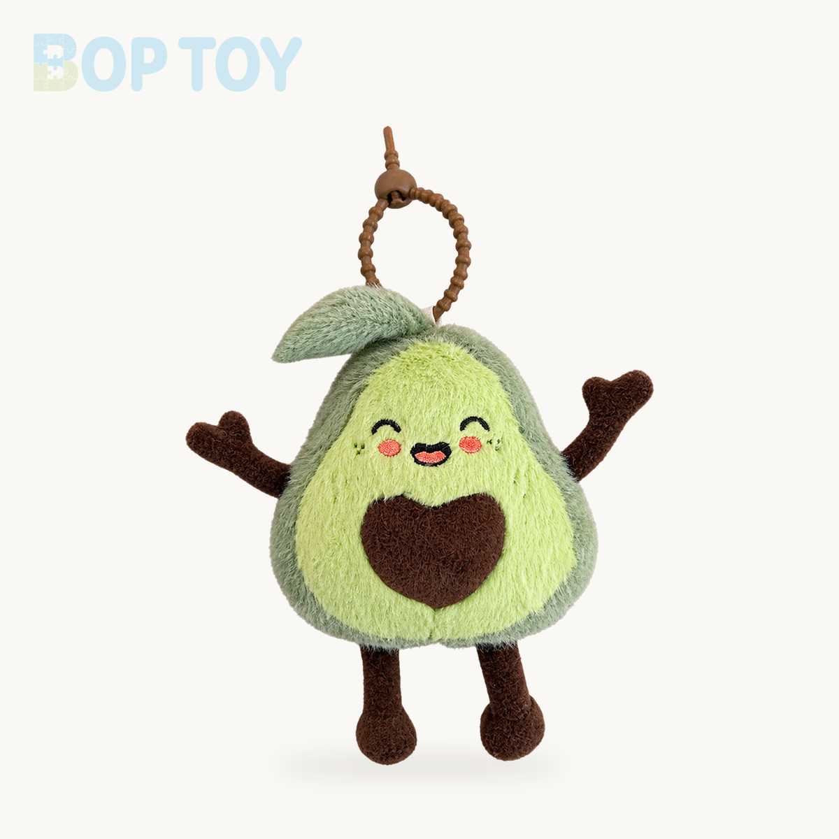 Fruit Plush Keychains | Watermelon, Avocado & Apple Charms, 5" | 13 cm – B / 13cm