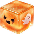 Halloween Stress Cube Squishy Fidget Toy Slow Rising Ice Cube Stress Balls - Orange / 5.5CM