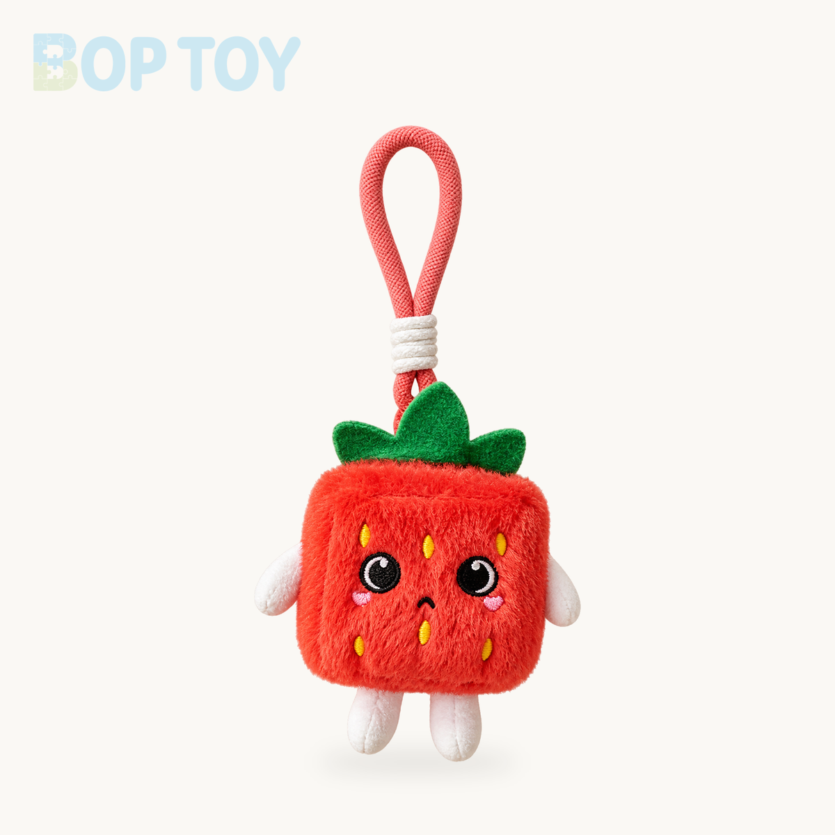 Strawberry & Pineapple Plush Keychain - Mini Fruit Doll, 5.5" | 14 cm – Strawberry-14cm
